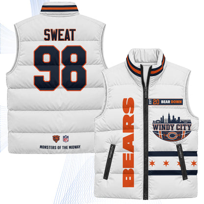 Chicago Bears "Windy City" Puffer Vest - Printed