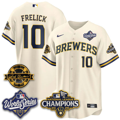 MIL 2026 NL Champions - Bob Uecker Patch Vapor Jersey - Stitched-NQD.