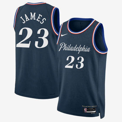 Philadelphia 76ers LeBron James #23 Throwback Vapor Jersey - Stitched