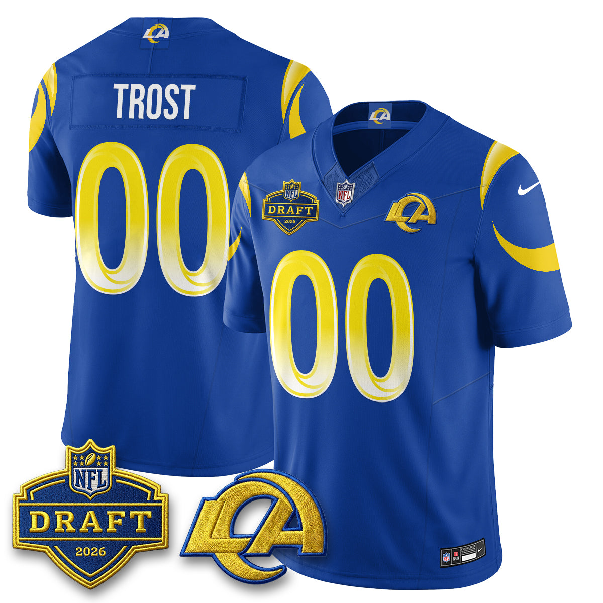Los Angeles Rams 2026 NFL Draft Jersey - All Stitched