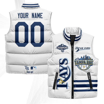 Tampa Bay Rays "Devil Rays" Custom Puffer Vest - Printed