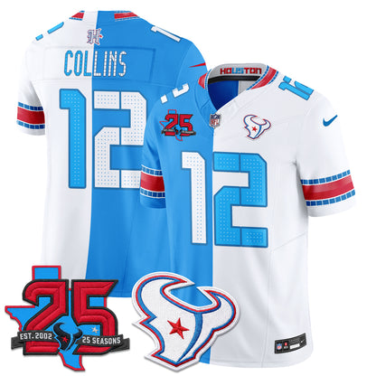 Houston Texans 2026 Rivalries Split Vapor Jersey - Stitched