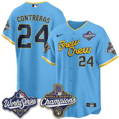 Milwaukee Brewers 2026 WS Champions Vapor Jersey - Stitched
