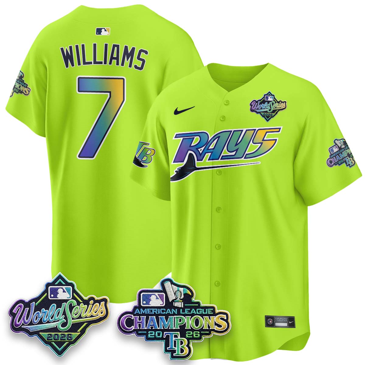 Tampa Bay Rays 2026 AL Champions Limited Vapor Jersey - Stitched-NQD