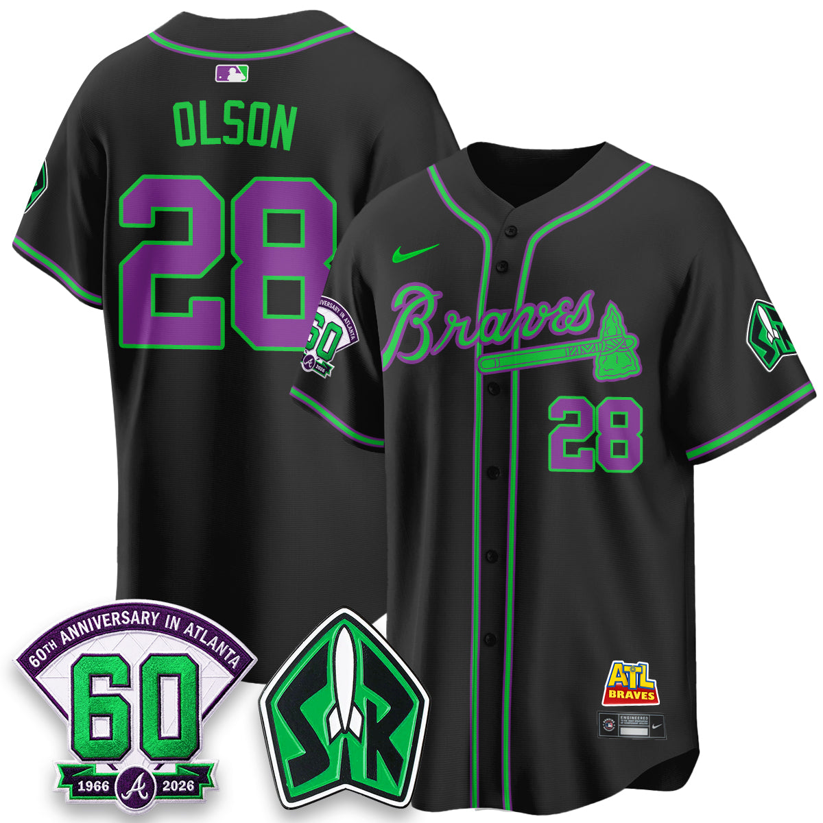 Atlanta Braves 60th Anniversary Space Ranger Edition Vapor Limited Jersey - All Stitched