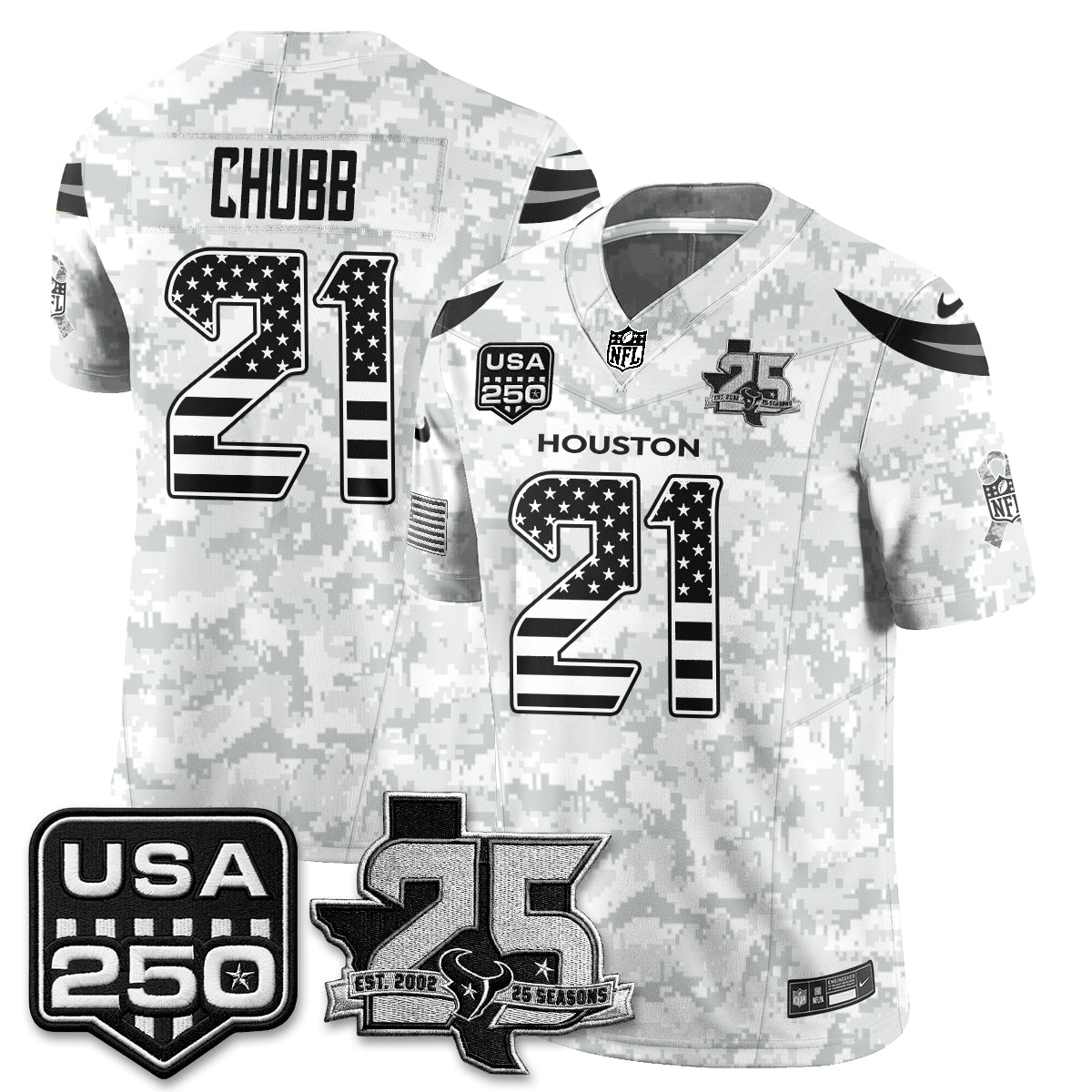 Houston Texans 2026 Salute to Service Edition Vapor Jersey - Stitched