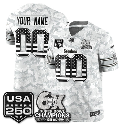 Pittsburgh Steelers 2026 Salute to Service Edition Vapor Custom Jersey - Stitched