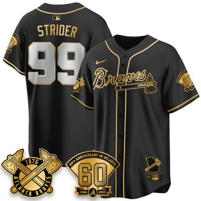 Atlanta Braves 60th Anniversary Silver Edition Vapor Limited Jersey - All Stitched