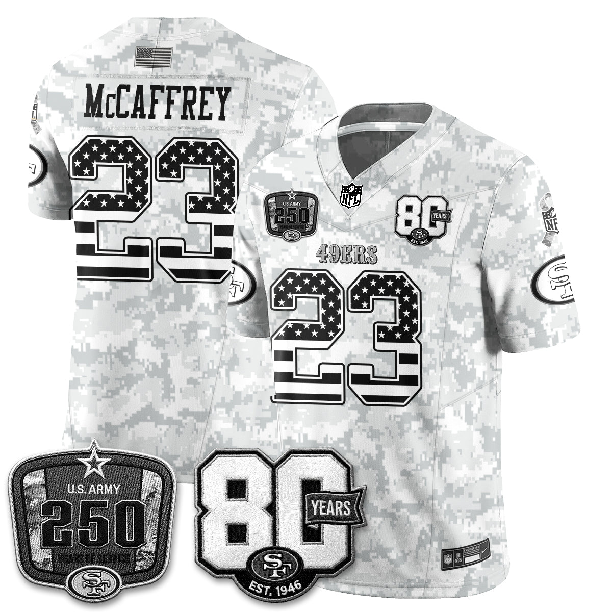 San Francisco 49ers 2026 Salute to Service Edition Vapor Jersey V2- Stitched-NQD