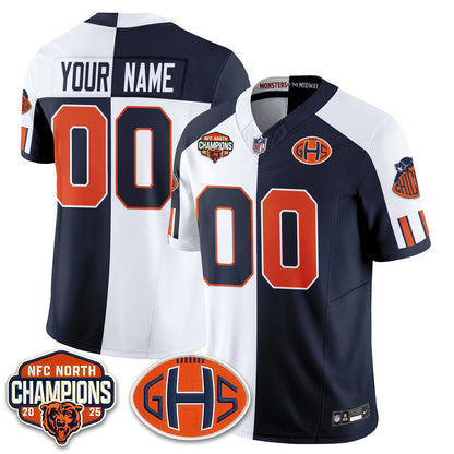 Chicago Bears 2026 Rivalries Split Edition Vapor Custom Jersey - Stitched