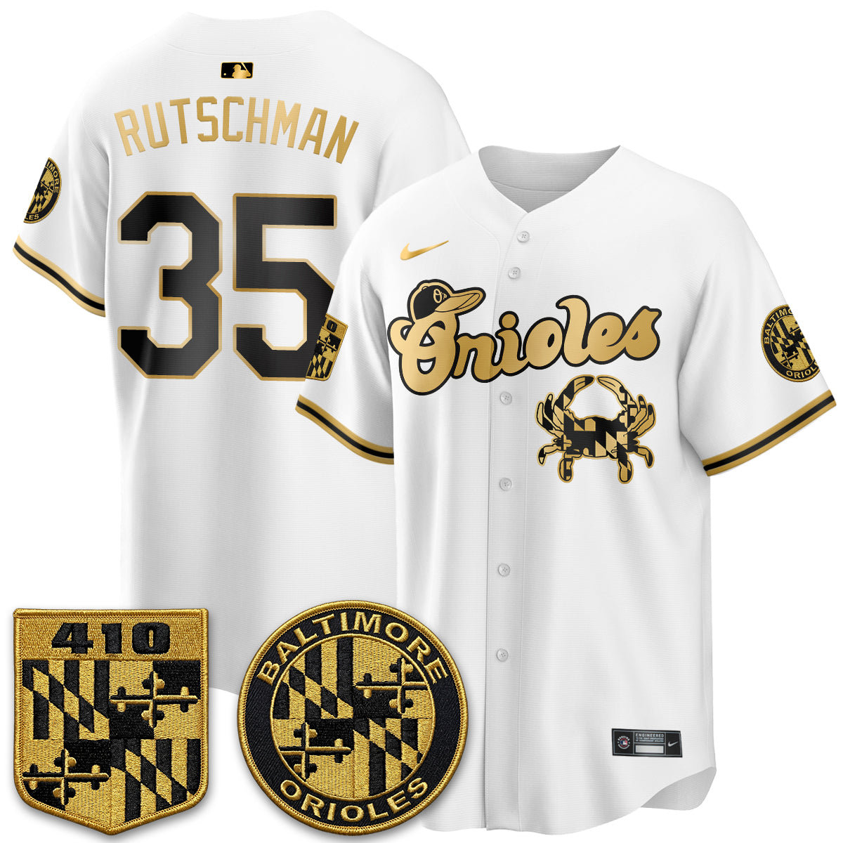 Baltimore Orioles Maryland Flag Vapor Limited Jersey - Stitched