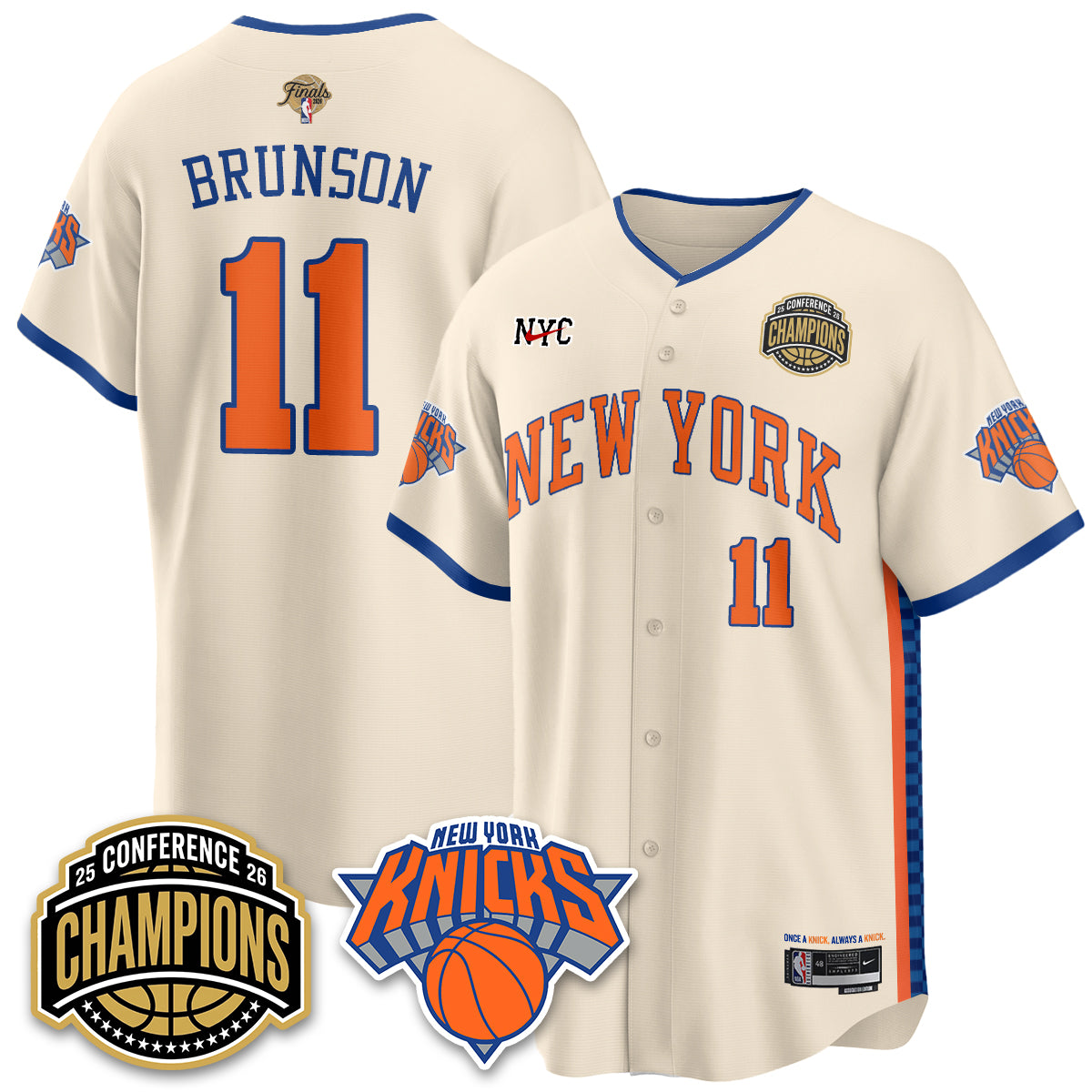 New York Knicks 2026 NBA Finals Vapor City Edition Jersey V2- Stitched