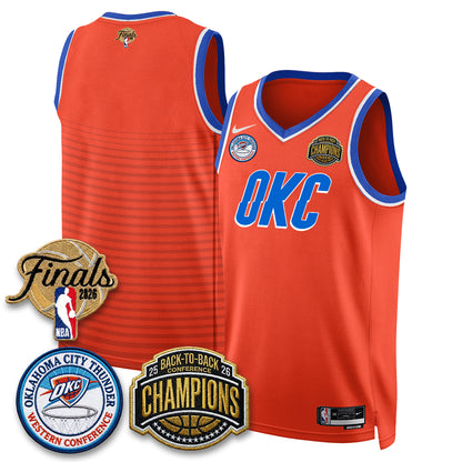 Oklahoma City Thunder 2026 NBA Western Conference Champions Vapor Jersey - Stitched
