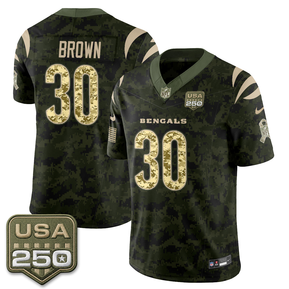 Cincinnati Bengals 2026 Salute to Service Vapor Jersey - Stitched