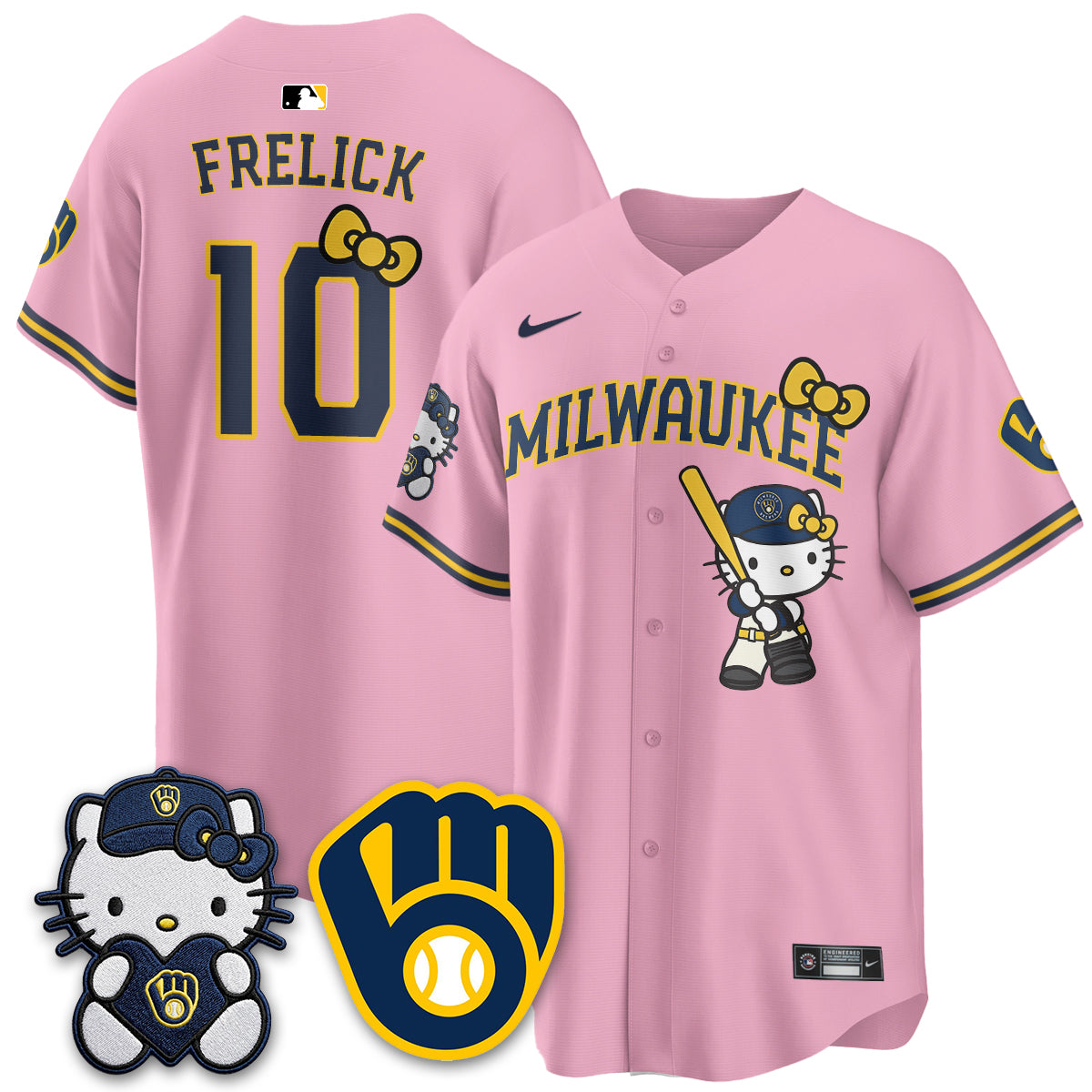 Milwaukee Brewers Meow KT Night Vapor Limited Jersey - Stitched