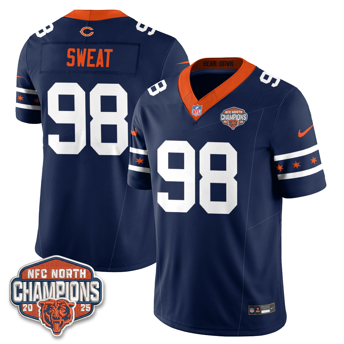 Chicago Bears Fangear Edition Vapor Jersey - Stitched