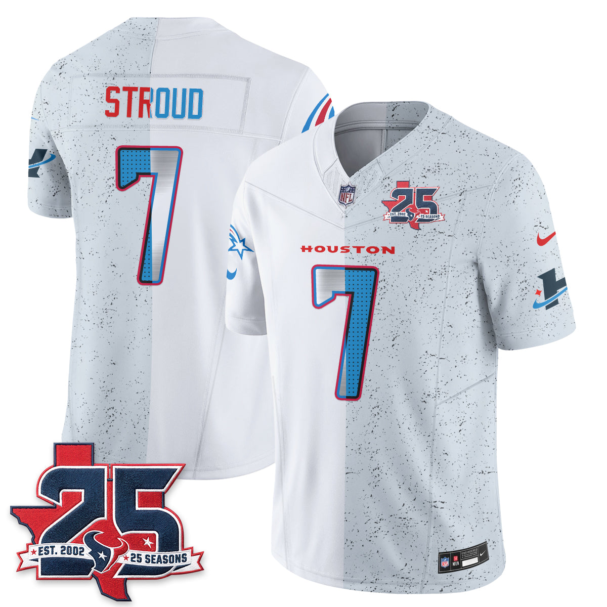 Houston Texans Fan Gear Split Vapor Jersey - Stitched