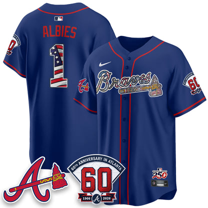 Atlanta Braves 2026 Independence Day USA Vapor Limited Jersey - Stitched
