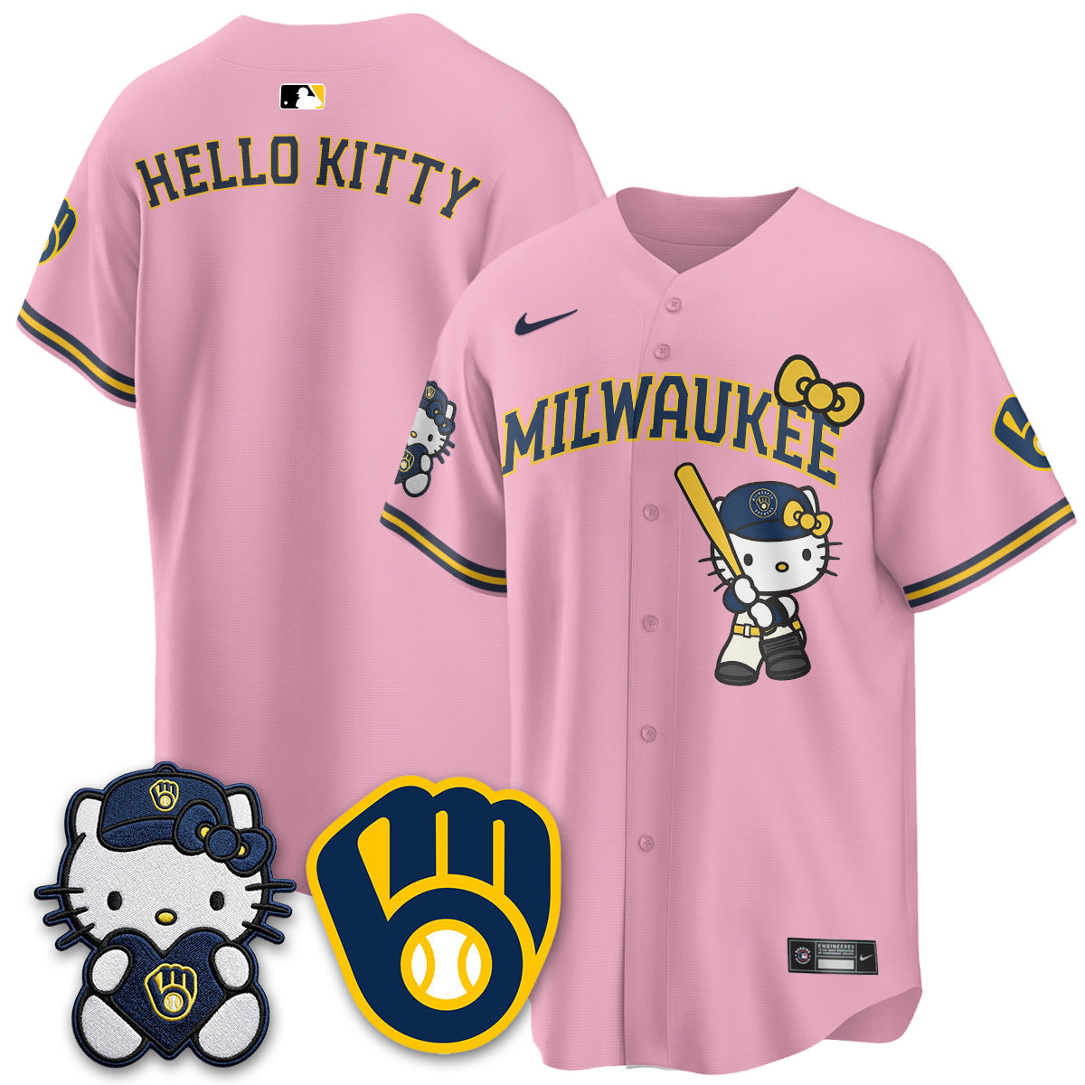 Milwaukee Brewers Meow KT Night Vapor Limited Jersey - Stitched