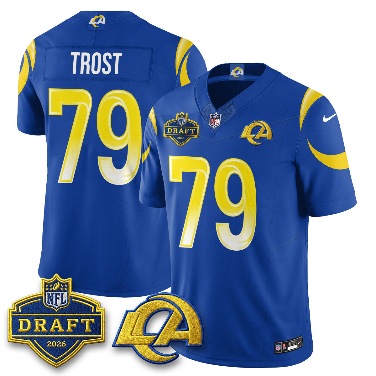 Los Angeles Rams 2026 NFL Draft Jersey - All Stitched