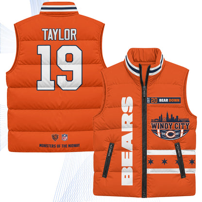 Chicago Bears "Windy City" Puffer Vest - Printed