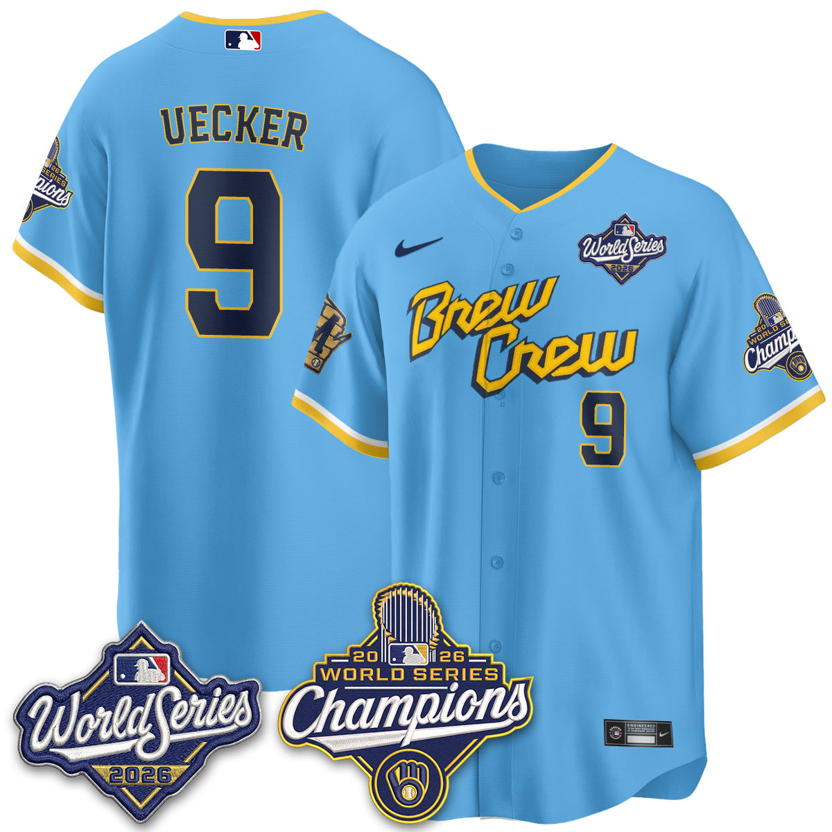 Milwaukee Brewers 2026 WS Champions Vapor Jersey - Stitched