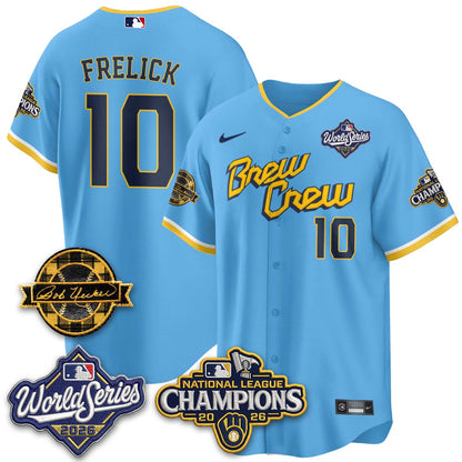 MIL 2026 NL Champions - Bob Uecker Patch Vapor Jersey - Stitched-NQD.