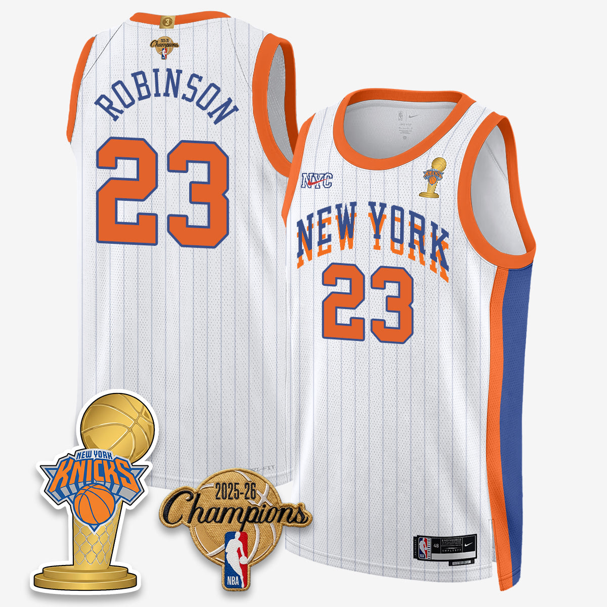 New York Knicks 2026 Basketball Champions Vapor Jersey - Stitched