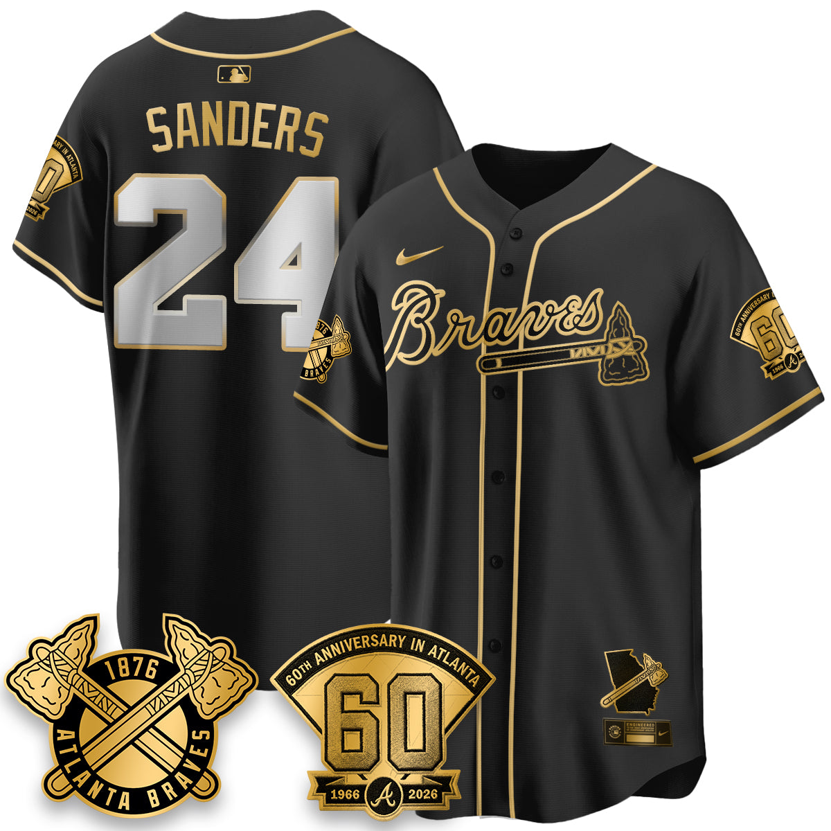 Atlanta Braves 60th Anniversary Silver Edition Vapor Limited Jersey - All Stitched