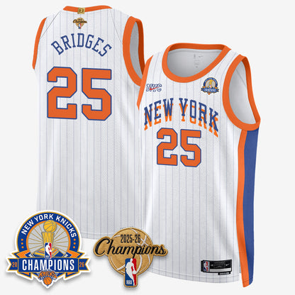 New York Knicks 2026 Basketball Champions Gold Edition Vapor Jersey- Stitched