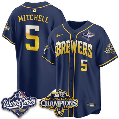 Milwaukee Brewers "Pitcher & Pint" WS26 & 2026 NL Champions Vapor Jersey - Stitched (V2)