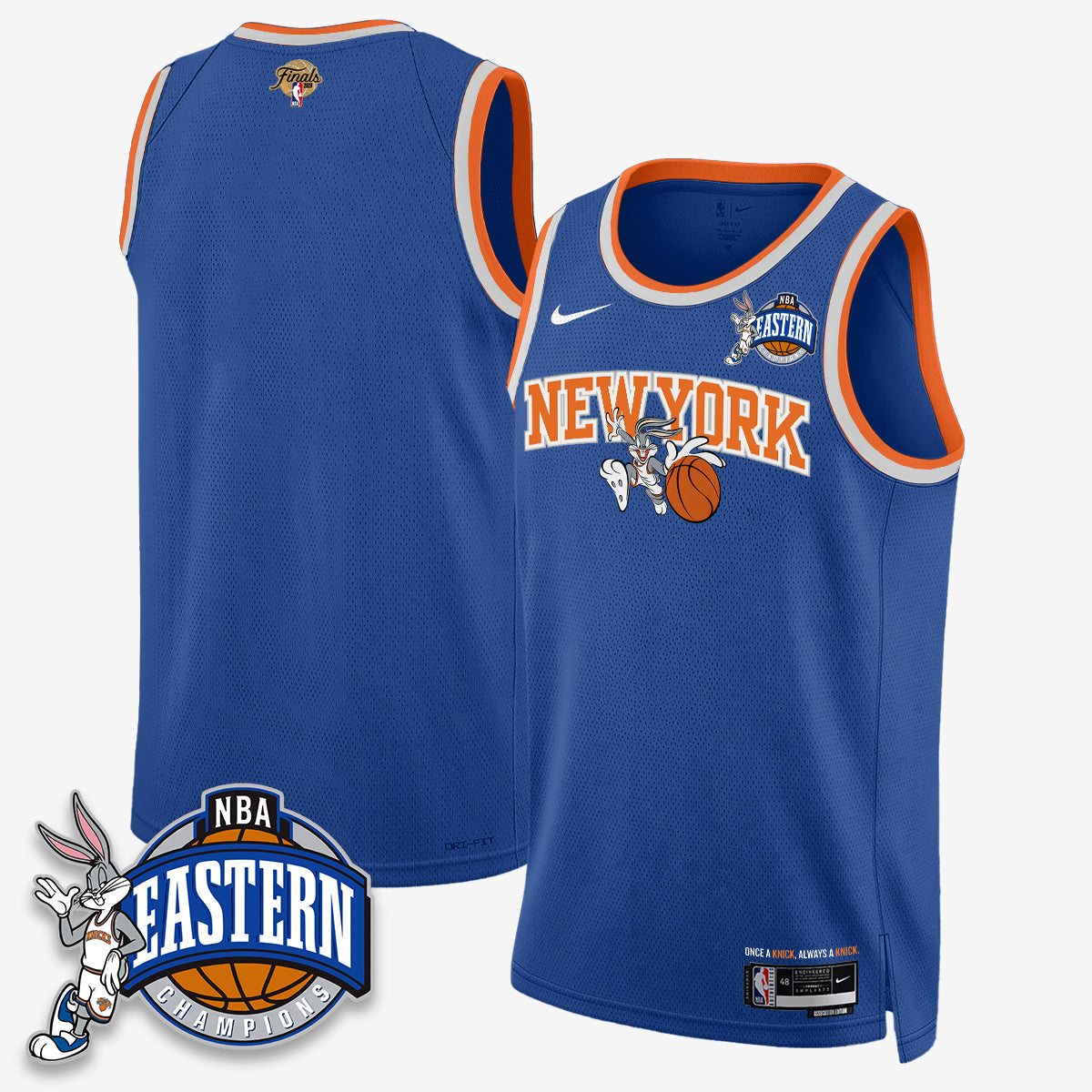 New York Knicks 2026 NBA Finals x Bunny Vapor Jersey - Stitched