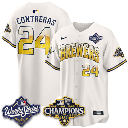 Milwaukee Brewers "Pitcher & Pint" WS26 & 2026 NL Champions Vapor Jersey - Stitched (V2)