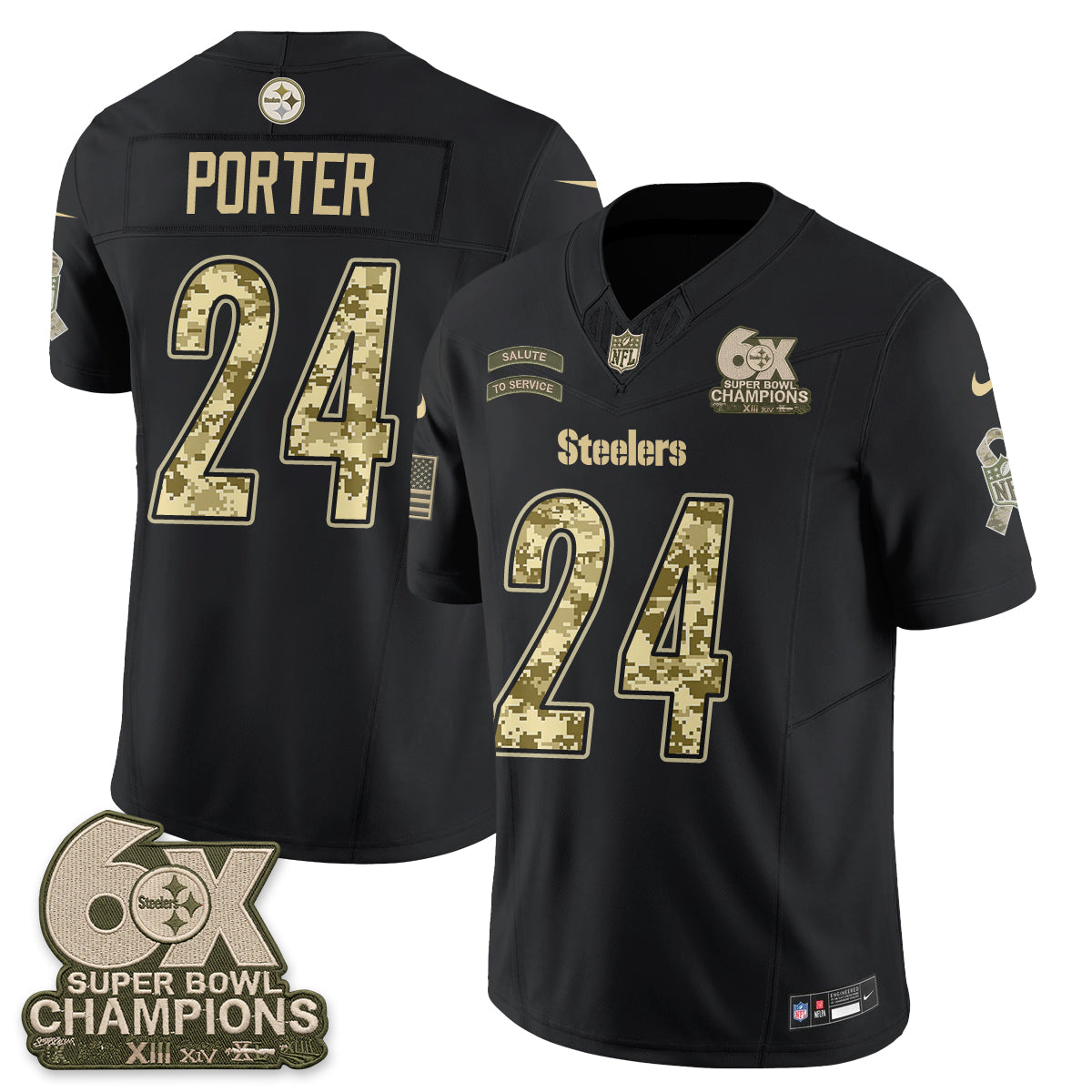 Pittsburgh Steelers 2026 Salute to Service Edition Vapor Jersey V3- Stitched-NQD