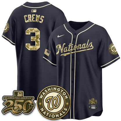 Washington Nationals Armed Force Day 2026 Vapor Limited Jersey - Stitched