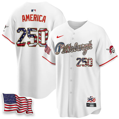 Pittsburgh Pirates 2026 Independence Day USA Vapor Limited Jersey - Stitched