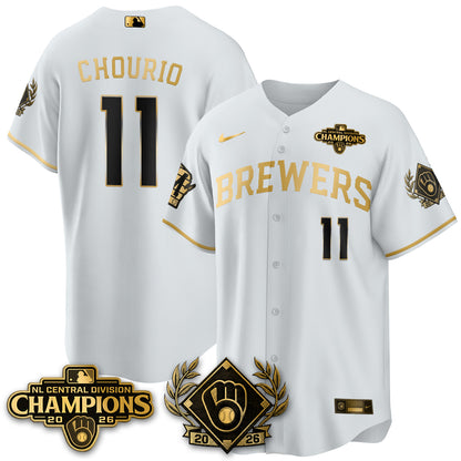 Milwaukee Brewers 2026 NL Division Champs Vapor Jersey - Stitched