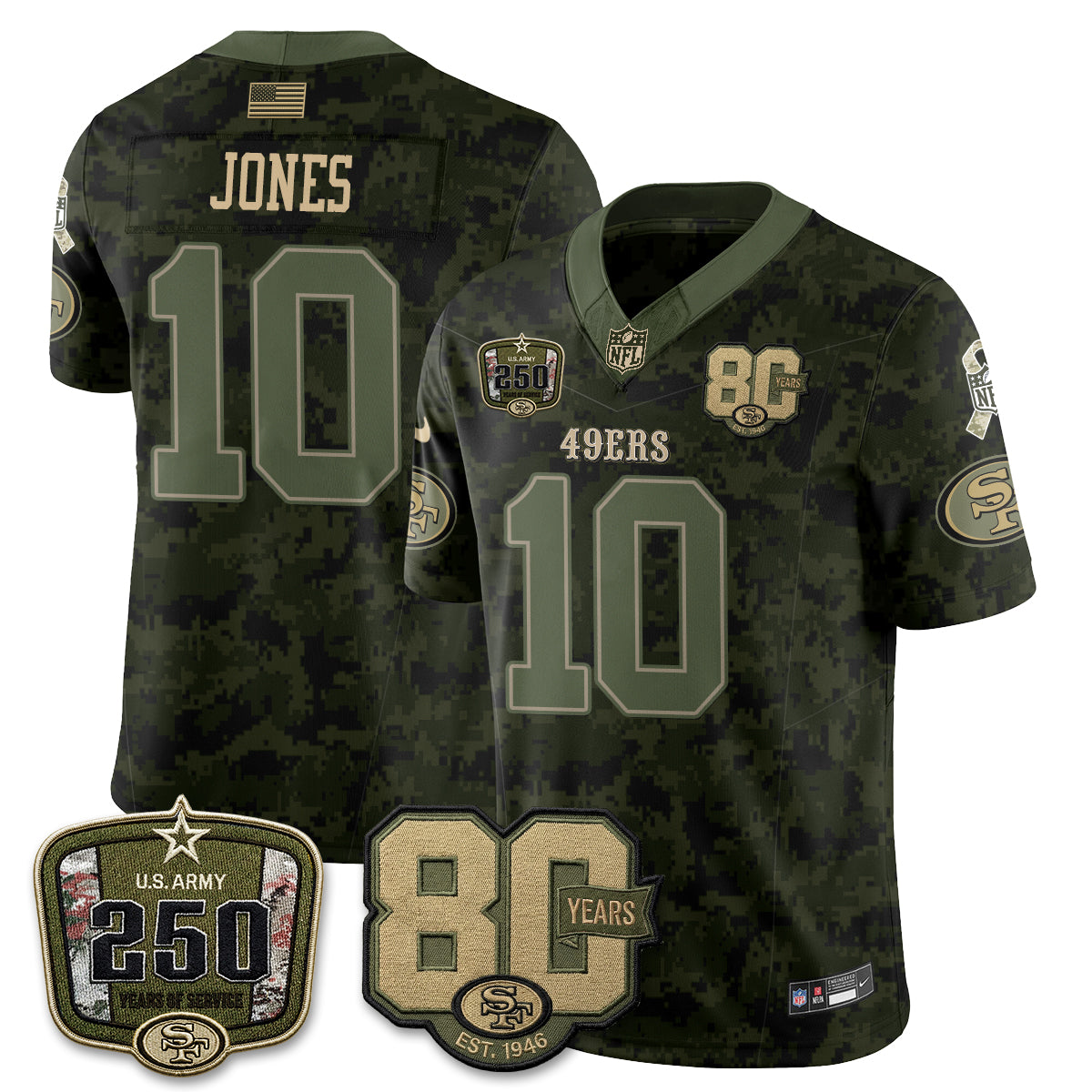 San Francisco 49ers 2026 Salute to Service Edition Vapor Jersey V2- Stitched-NQD