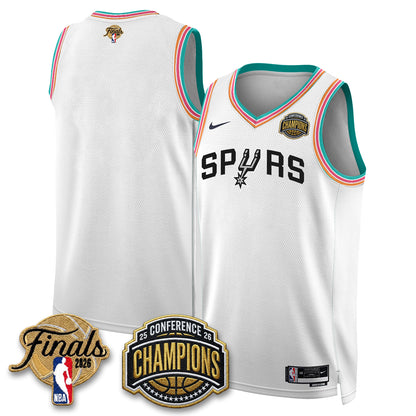 San Antonio Spurs 2026 NBA Western Conference Champions Vapor City Edition Jersey - Stitched