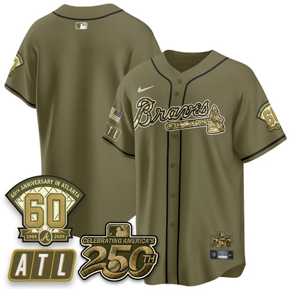 Atlanta Braves Armed Forces Day 2026 Vapor Limited Jersey - All Stitched