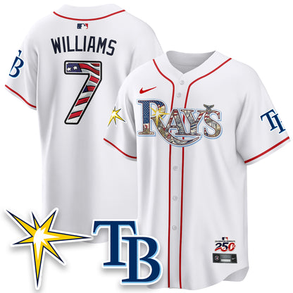 Tampa Bay Rays Independence Day USA 2026 Vapor Limited Jersey - Stitched