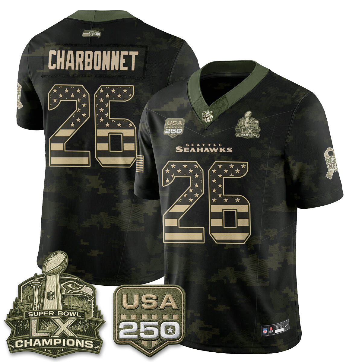 Seattle Seahawks 2026 Salute to Service Edition Vapor Jersey - Stitched-NQD