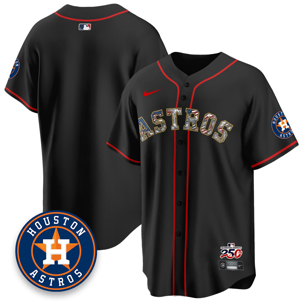 Houston Astros 2026 Independence Day USA Vapor Limited Jersey - Stitched