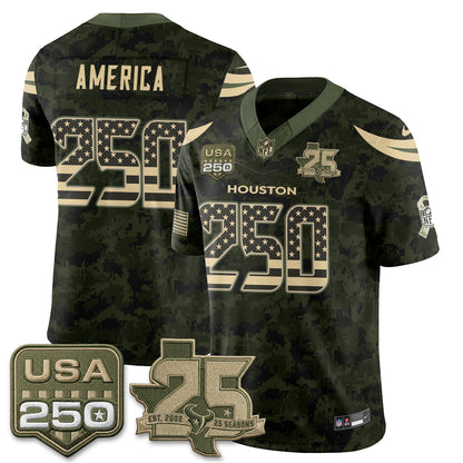 Houston Texans 2026 Salute to Service Edition Vapor Jersey - Stitched