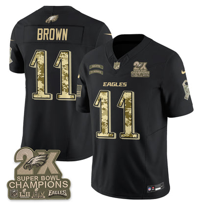Philadelphia Eagles Salute to Service V2 Vapor Jersey - Stitched-NQD