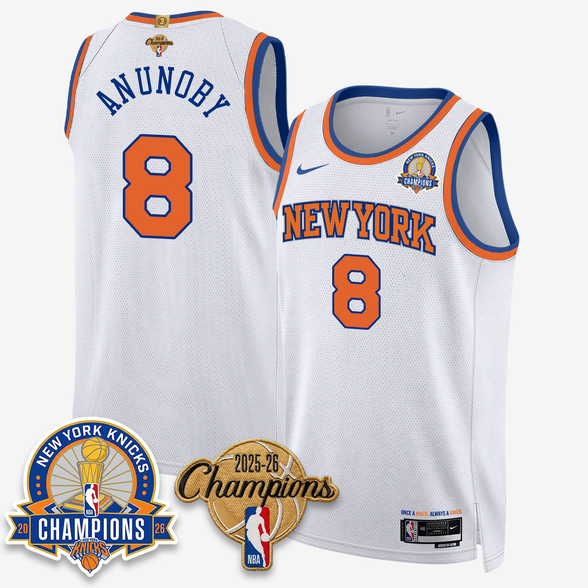New York Knicks 2026 Basketball Champions Gold Edition Vapor Jersey- Stitched