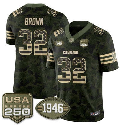 Cleveland Browns 2026 Salute to Service Vapor Jersey - Stitched