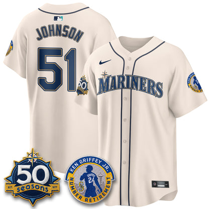 Seattle Mariners Ken Griffey Jr. Patch Vapor Premier Limited Jersey - All Stitched