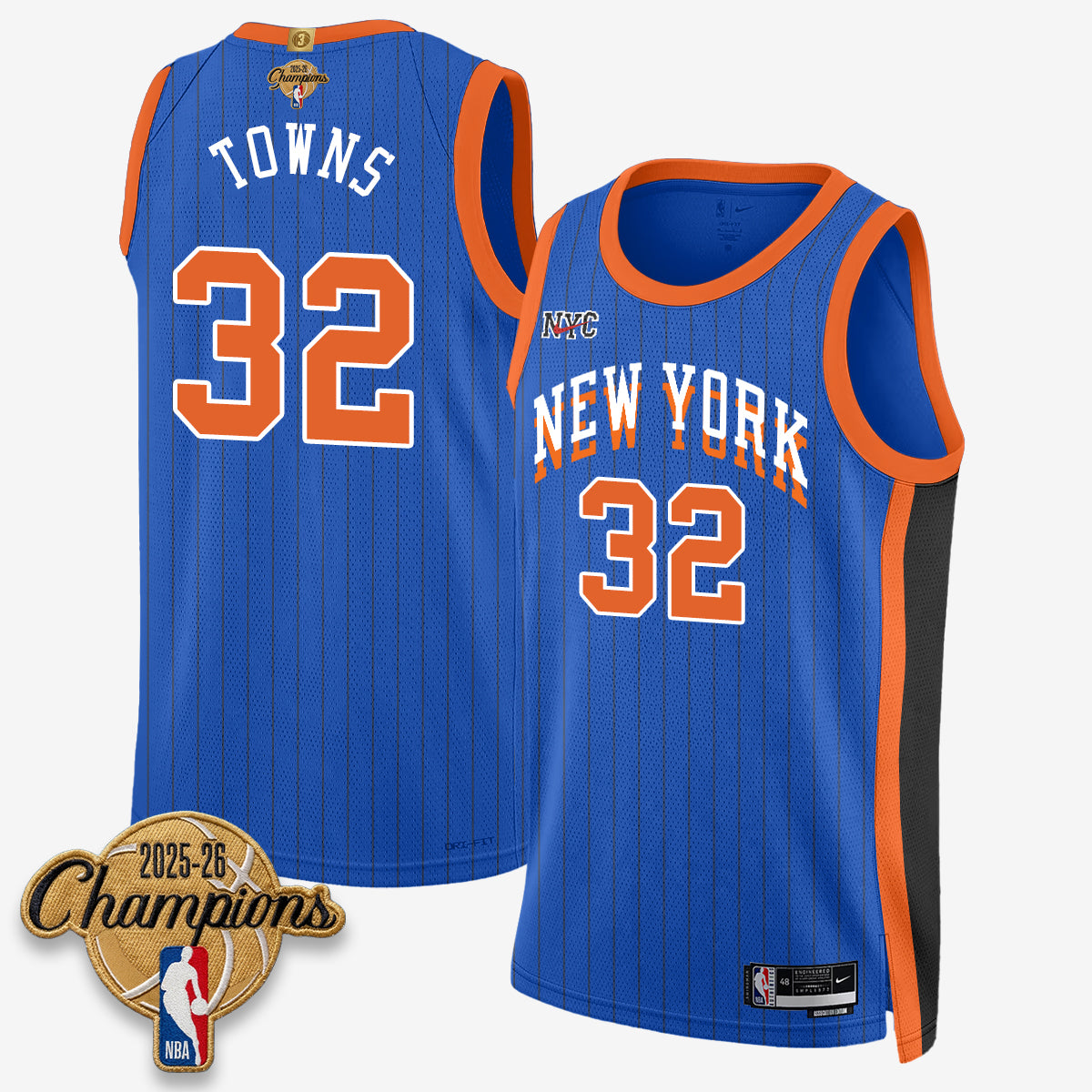 New York Knicks 2026 Basketball Champions Vapor Jersey V2- Stitched