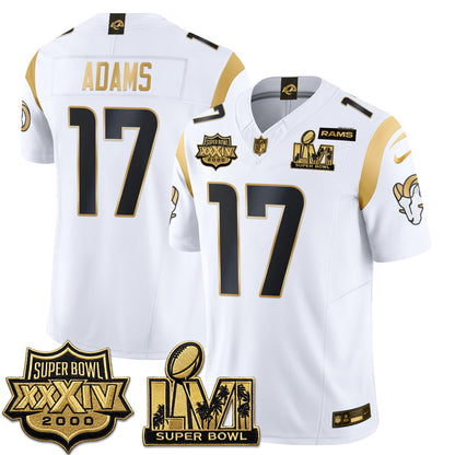 Los Angeles Rams SBowl Champs Gold Vapor Jersey - Stitched